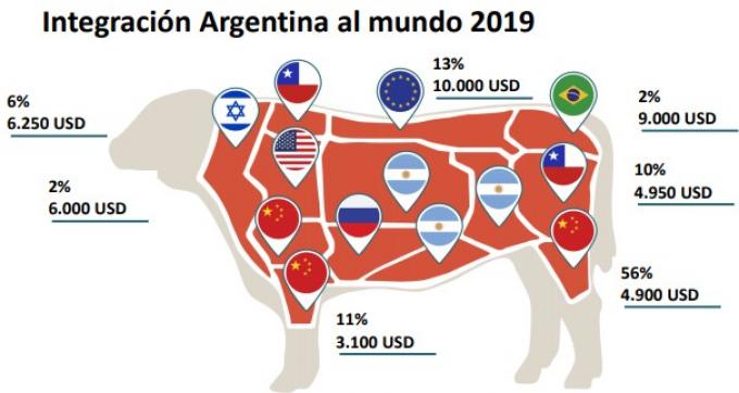 Radiografía de la exportación de carne: la integración argentina al mundo en 2019