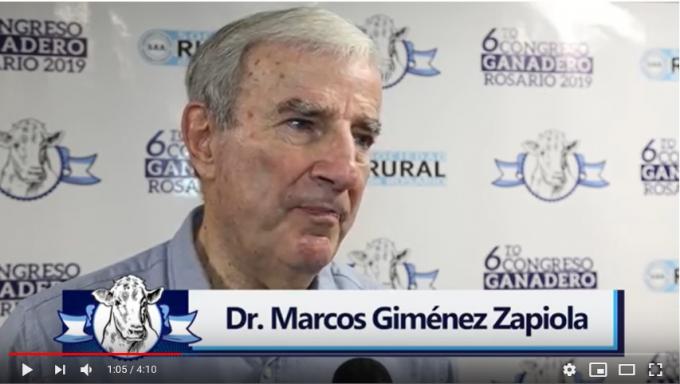Dr. Marcos Gimenez Zapiola en el 6to Congreso Ganadero Rosario 2019