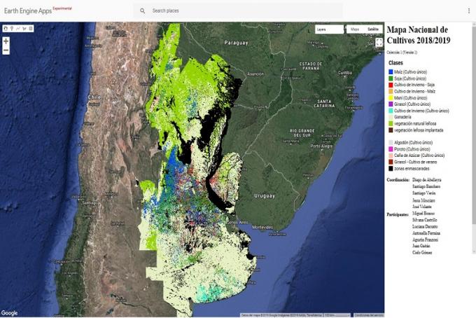 Presentan el primer mapa nacional de cultivos extensivos