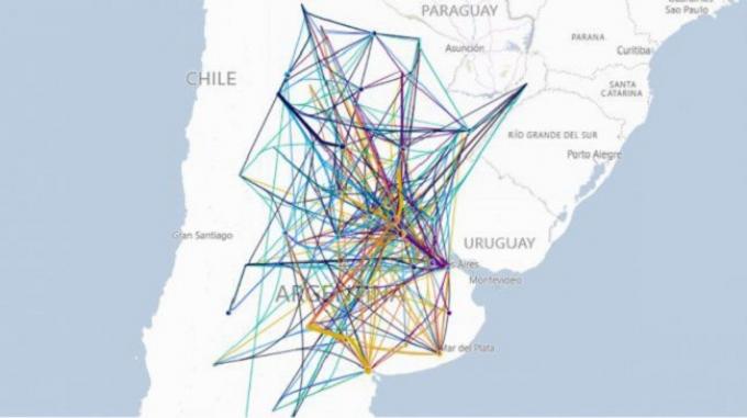 Diseñan un mapa interactivo que sigue los flujos de la comercialización de granos