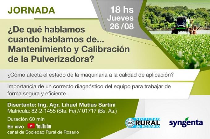 Ciclo de Charlas ¿De qué hablamos cuando hablamos de...Mantenimiento y Calibración de la Pulverizadora? Inscribite ahora