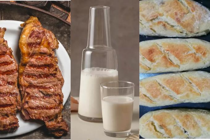 Un cuarto del precio de la carne, la leche y el pan es de impuestos