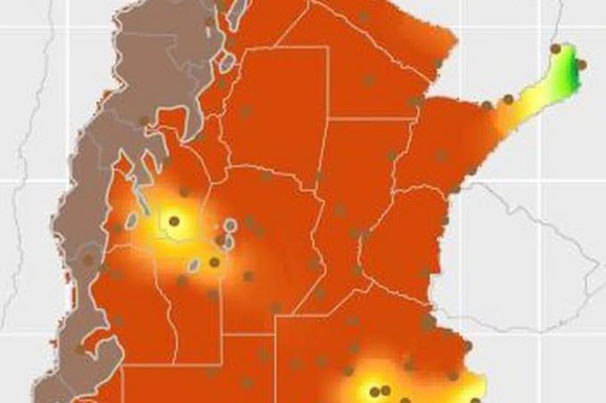 La sequía cubre casi el 55% del país y llega a niveles alarmantes en cuatro provincias de la región central