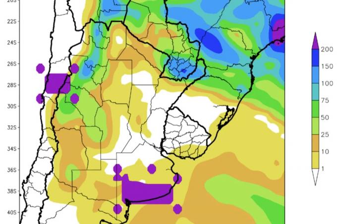 Tremendo agujero la alerta de un experto por la escasez de lluvias en las próximas dos semanas