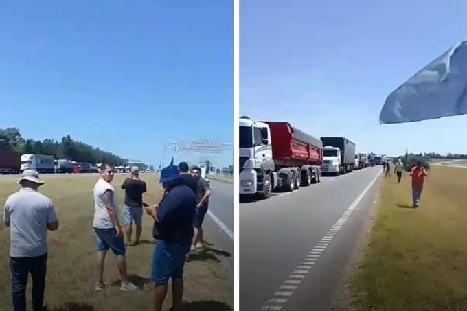 Transportistas cortan la autopista Rosario-Buenos Aires por un reclamo de tarifas