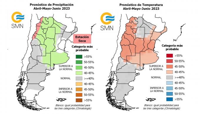 Esperanza: hay luz verde para las lluvias en el trimestre abril-junio