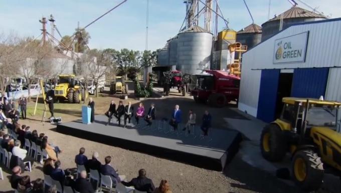 En San Andrés de Giles, se inauguró la primera planta de aceite de soja 100% verde