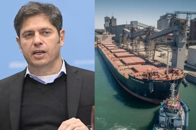 Tras la polémica. Kicillof negó que quiera crear una empresa de granos, pero reveló su objetivo para usar el puerto de Quequén