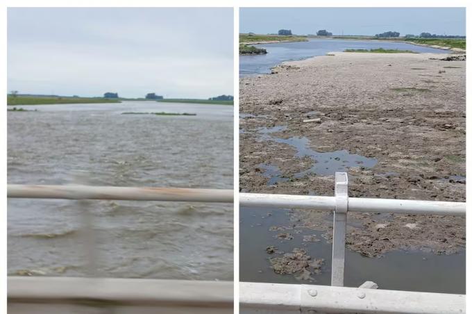 Contraste la contundente imagen que muestra dos extremos del clima en muy poco tiempo
