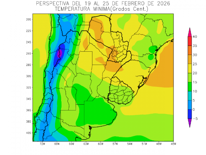 Se esperan precipitaciones sobre el noroeste y centro del área agrícola-