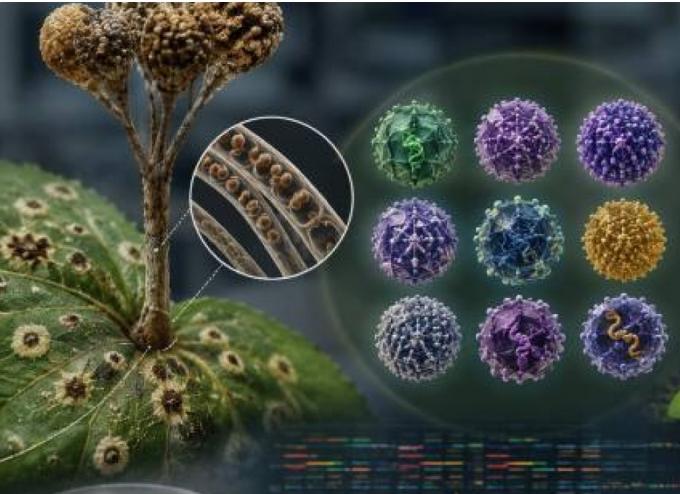 Descubren ocho virus dentro de un hongo que afecta cultivos