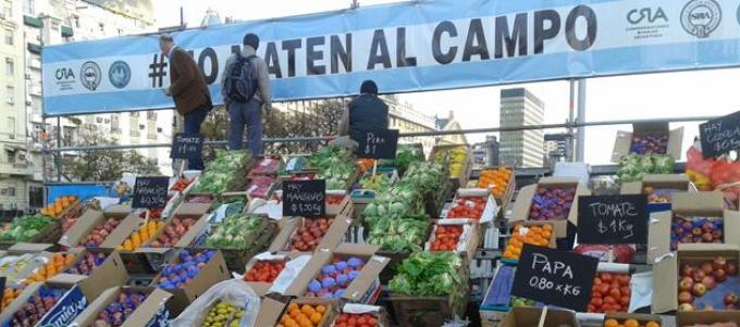 Comenzó la protesta del campo en el Obelisco