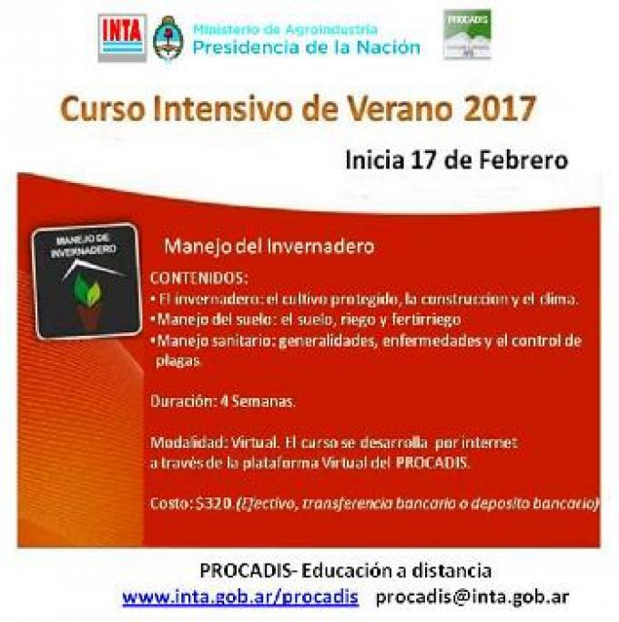 Curso de manejo del invernadero intensivo de verano