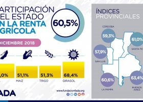 La participación del Estado en la renta agrícola fue menor en el último trimestre: 60,5%