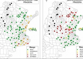 Clima: aumenta la cantidad de puntos clasificados con riesgo muy alto de déficit hídrico