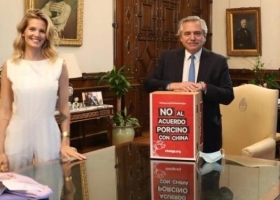 Liz Solari mantuvo un encuentro con Fernández para frenar el acuerdo porcino con China
