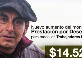 El RENATRE aumentó la remuneración por desempleo