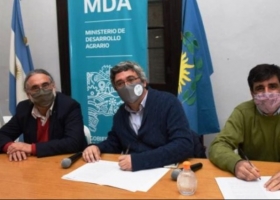 Rodríguez firmó un convenio con el INASE para el fortalecimiento del sector semillero