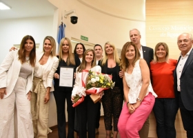 La presidente de Sociedad Rural de Rosario María Soledad Aramendi fue distinguida por el Concejo Municipal