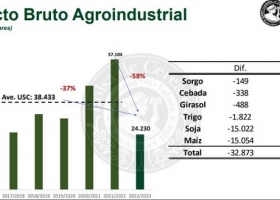 La sequía le restó casi 60% al producto bruto de la campaña 2022-23