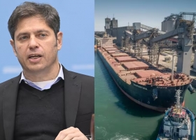 Tras la polémica. Kicillof negó que quiera crear una empresa de granos, pero reveló su objetivo para usar el puerto de Quequén