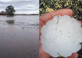 Superó todo el pueblo bonaerense que tuvo la lluvia más importante en 103 años y el lugar donde la piedra generó pánico