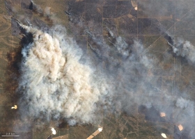 Las espectaculares imágenes que capturó la NASA de los incendios en La Pampa