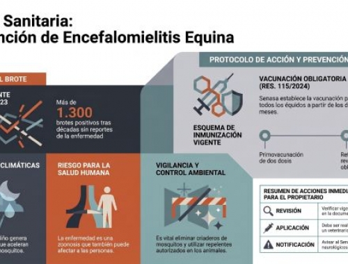 Mosquitos y caballos: alertan por el riesgo de encefalomielitis