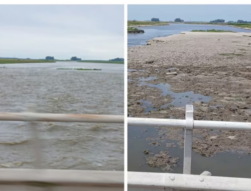Contraste la contundente imagen que muestra dos extremos del clima en muy poco tiempo