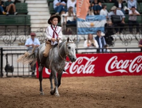 Nicasio, el domador de 7 años que hizo realidad su sueño en la Rural de Palermo